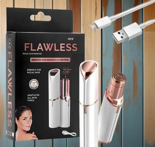 Flawless and Epilator, Lips Hair Removel, Nose Hair Removel Electric Razor Hair Removal for Women Rechargeable Trimmer with Light and USB