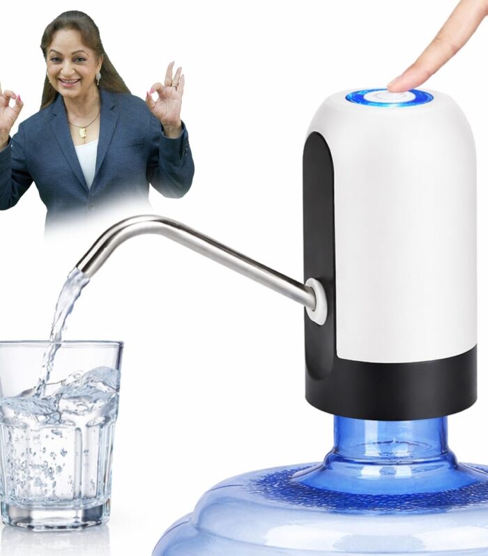 DukanRoad Automatic Wireless Water Can Dispenser Pump for 20 Litre Bottle | Portable Electric Water Dispenser with Low Noise Motor | USB Rechargeable Water Pump for Home, Kitchen, Office & Travel Use