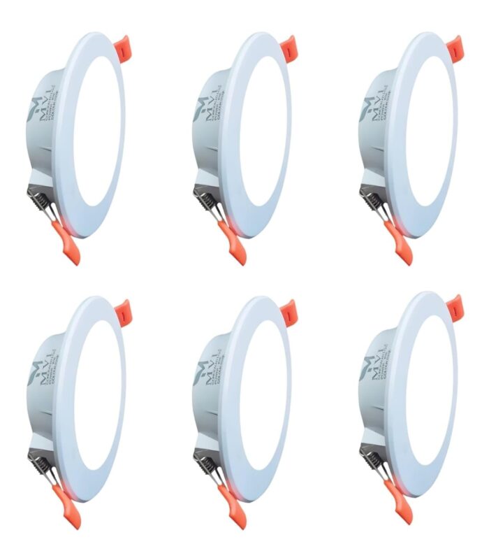 DukanRoad 10-Watts Round Led Panel Conceal Down Pack of 6 Ceiling Light Ceiling Lamp (White)