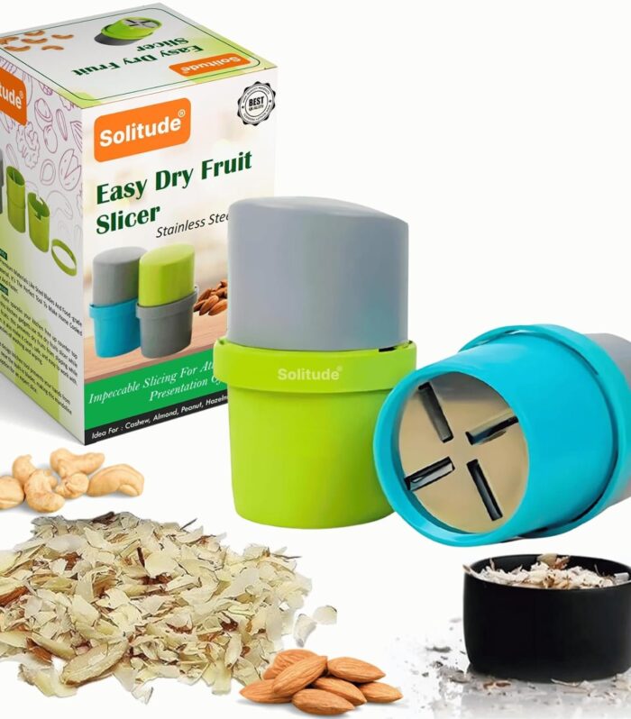 DukanRoad Dry Fruit Cutter, Slicer, Grinder, Chocolate Cutter and Butter Slicer with 3 in 1 Blade Kitchen Tools, Gadgets for Almonds, Cashews etc (Stainless Steel, 1 Piece)