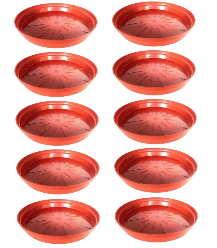 8 Inch Flower Pots Bottom Drip Plate (Tray,Saucer) Suitable for 10 Inch,12 Inch Round DukanRoad Plant Pot Pack of 10